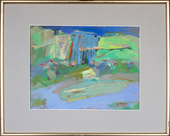 KATRIN TUKMANN "Õpetaja pink" 2016 (27x34 cm, õli, papp)