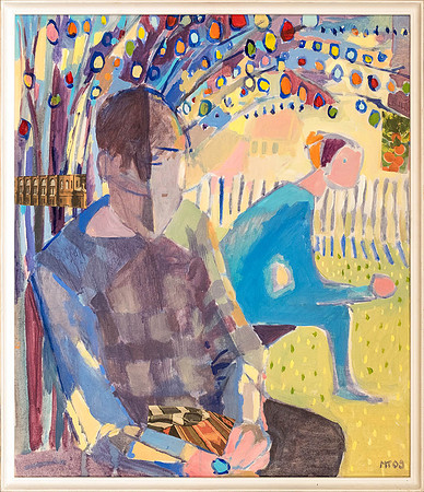 MARIS TUULING "Tundmise puu" 2009 (71x61 cm, akrüül, kollaaž)