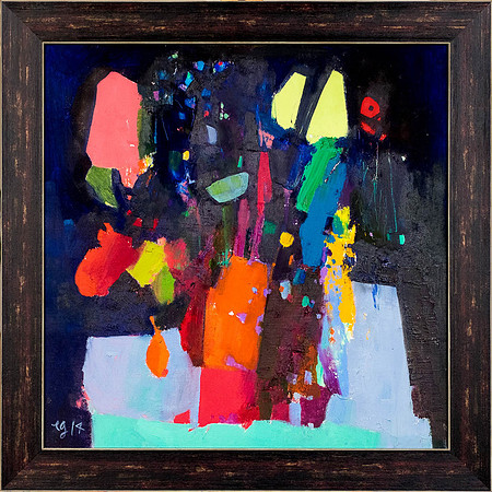 EVI GAILIT "Flirt" 2014 (40x40 cm, õli, lõuend papil)