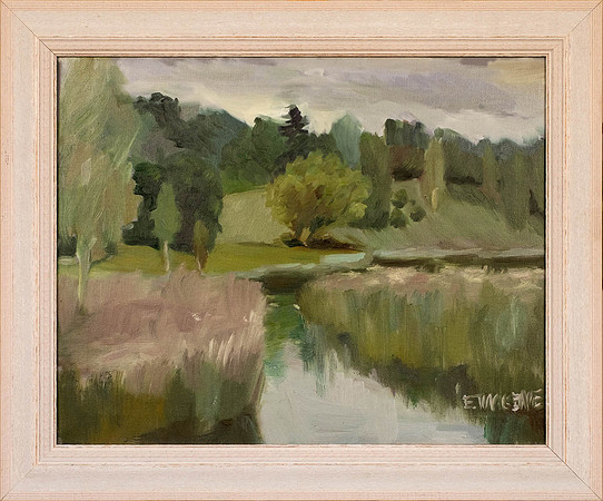 EVI TUVIKENE "Rõuge Liinjärv" 2014 (40x50 cm, õli, lõuend)
