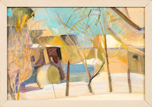 KATRIN MOORA "Märtsipäev" 2012 (27x40 cm, õli, papp)