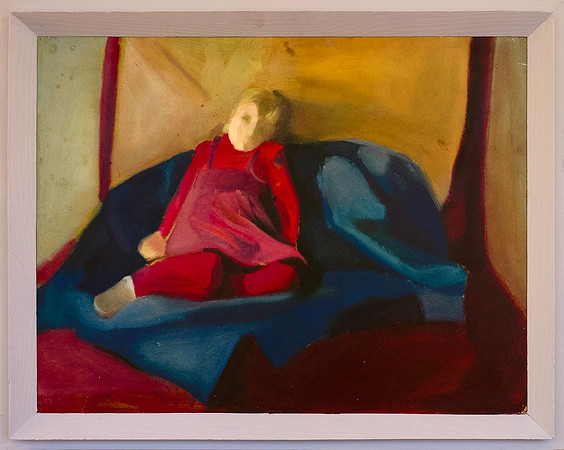 KATRIN MOORA "Külli tütreke" 1990 (50x64 cm, õli, papp)