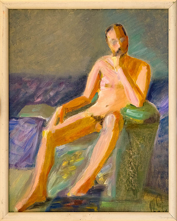 MEELI MEDNIS "Meesakt" 2016 (50x38 cm, õli, papp)