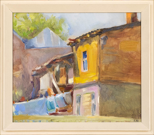 MARI-ANN REMMEL "Kevad Salme tn." 2016 (30x35 cm, õli, papp)