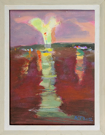 KATRIN TUKMANN "Roheline rakett" 2012 (24x18 cm, õli, lõuend papil)