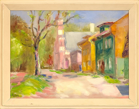 MARI-ANN REMMEL "Kevad Salme tn." 2016 (30x40 cm, õli, papp)