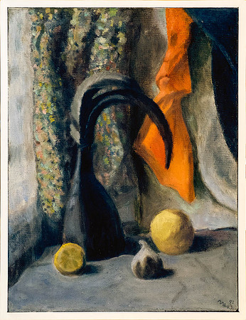 MARGUS MEKK "Sidrunid ja suled" 1992 (38x29 cm, õli, lõuend)