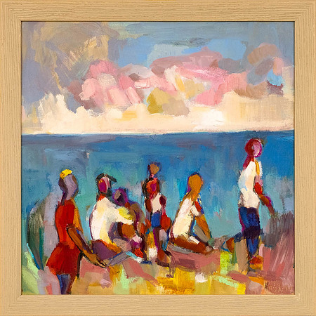 LEMME HALDRE "Hilissuvine" 2016 (40x40 cm, õli, papp)