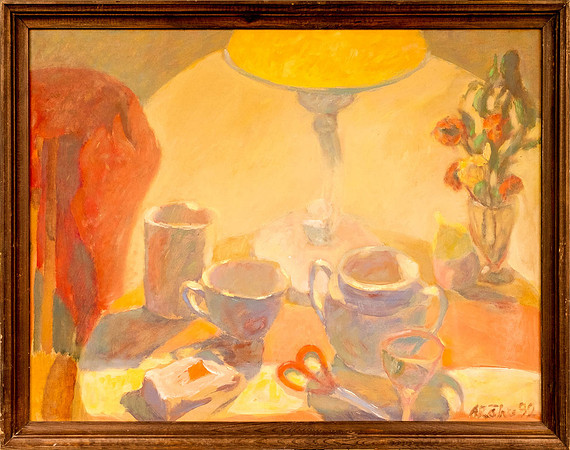 ANDRES RÕHU "Lihtsad asjad" 1992 (õli, papp)