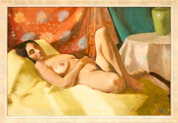 EVI GAILIT "Ateljees" 2002 (40x60 cm, õli, papp)