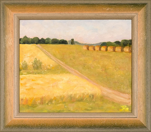 EVE SIMM "Lõikuskuu" 2011 (25x30 cm, õli, papp)