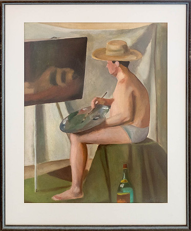 MARGUS RUMP "Stuudios" 1996 (60x46 cm, õli, papp)
