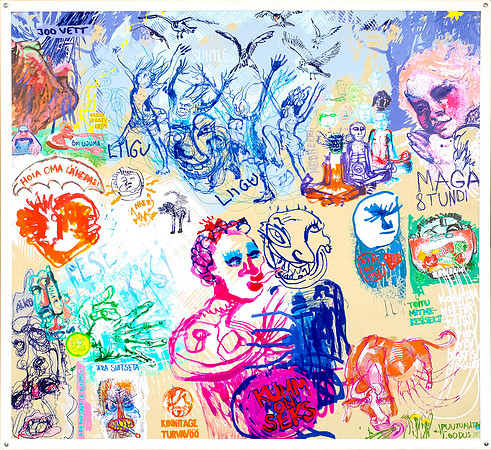 MAILIIS TOOMPUU "Rahvatervishoid" 2016 (60x66 cm, tindipliiats)
