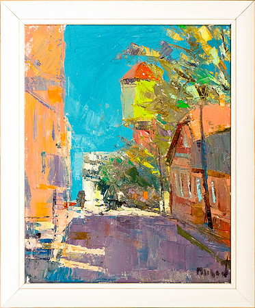 MARGUS MEINART "Kauba tn. Viljandis" 2016 (50x40 cm, õli, lõuend)