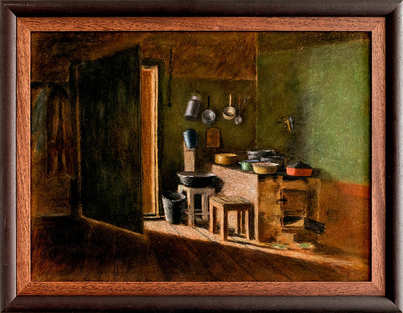 KAUPO MUUG "Meeksi köök" 1990 (41,5x58 cm, pastell)