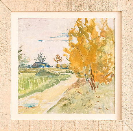 KATI ERME "Tee" 2012 (25,5x25,5 cm, õli, papp)
