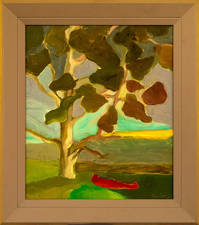EVI TUVIKENE "Aimu talu lehmad" 2016 (35x30 cm, õli, papp)