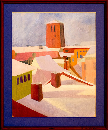 KAIJA LAIDMETS "Vaade stuudio aknast" (48x38 cm, õli, papp)