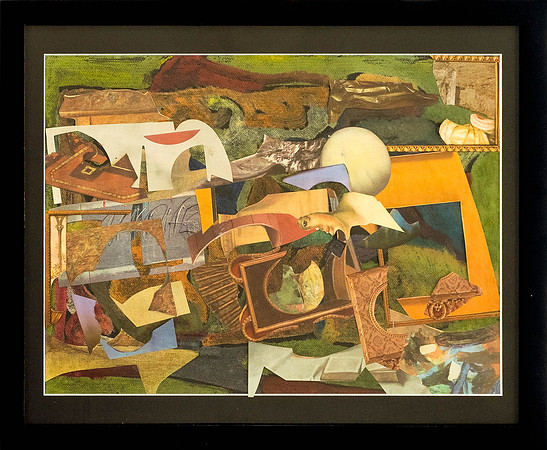 KAROL ANSIP "Triivivad asjad" 1992 (34x45 cm, monotüüpia, kollaaž)