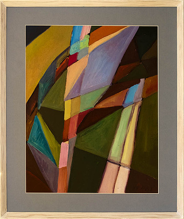 KÜLLIKE PILDEN "Mamma klaastrepp" 1992 (50x40 cm, õli, papp)