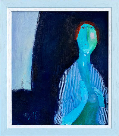 EVI GAILIT "Ühe ja kahe vahel" 2015 (26x23 cm, õli, papp)